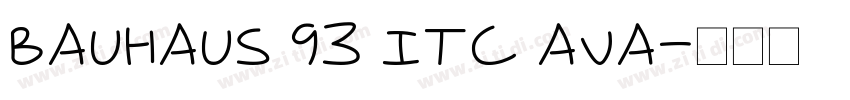 Bauhaus 93 ITC Ava字体转换